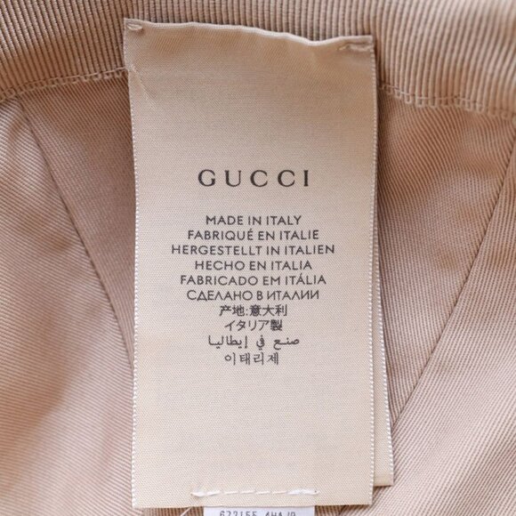 Gucci Nose Face Collaboration GG Signature Baseball Cap Hat Beige Canvas main image 8
